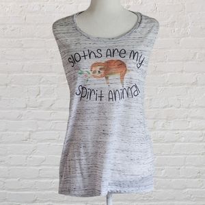 Tank Top Sloths Are My Spirit Animal Grey